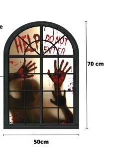 PAINEL HALLOWEEN MAOS SANGRENTAS